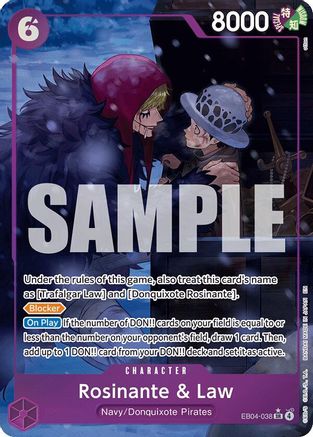 Rosinante & Law (Alternate Art) [The Azure Sea's Seven] Super Rare