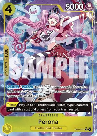Perona - OP14-111 (Alternate Art) [The Azure Sea's Seven] Rare