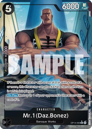 Mr.1 (Daz.Bonez) (Alternate Art) [The Azure Sea's Seven] Rare