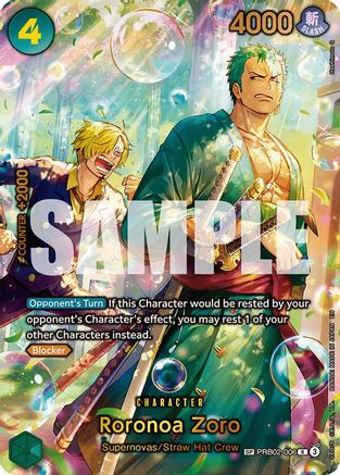 Roronoa Zoro - PRB02-006 (SP) [The Azure Sea's Seven] Rare