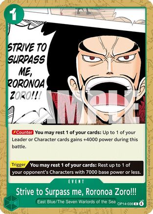 Strive to Surpass me, Roronoa Zoro!!! [The Azure Sea's Seven] Common