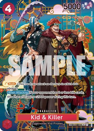 Kid & Killer - EB01-003 (SP) [The Azure Sea's Seven] Rare