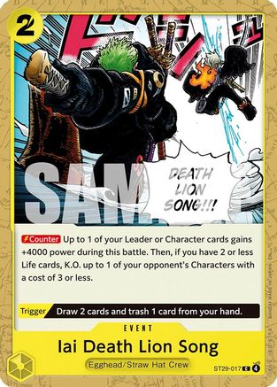 Iai Death Lion Song [Starter Deck 29: Egghead] Common