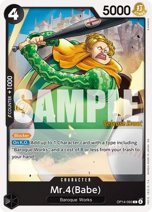 Mr.4(Babe) [The Azure Sea's Seven Release Event Cards] Common