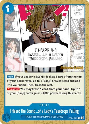 I Heard the Sound...of a Lady's Teardrops Falling [The Azure Sea's Seven Release Event Cards] Uncommon
