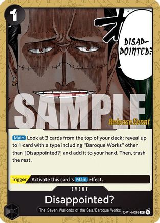 Disappointed? [The Azure Sea's Seven Release Event Cards] Uncommon