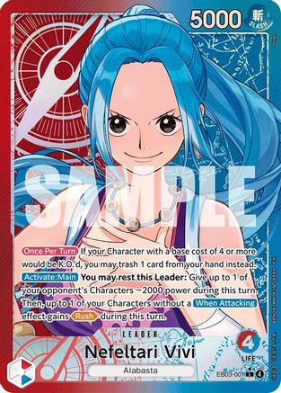 Nefeltari Vivi  - 001 (Alternate Art) [Extra Booster: One Piece Heroines Edition] Leader