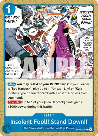 Insolent Fool!! Stand Down!! [Extra Booster: One Piece Heroines Edition] Common