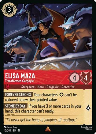 Elisa Maza - Transformed Gargoyle (112/204) Winterspell (Cold Foil)