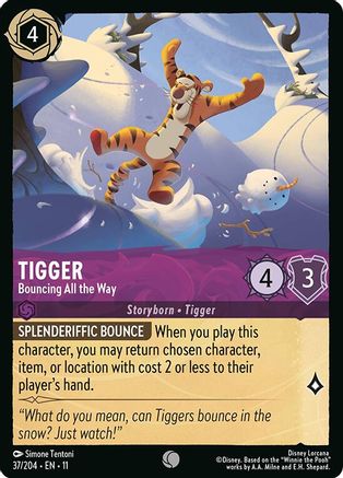 Tigger - Bouncing All the Way (37/204) Winterspell (Non-Foil)