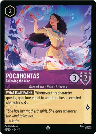 Pocahontas - Following the Wind (42/204) Winterspell (Cold Foil)