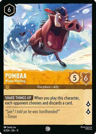 Pumbaa - Winter Warthog (4/204) Winterspell (Non-Foil)