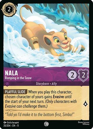Nala - Romping in the Snow (35/204) Winterspell (Non-Foil)
