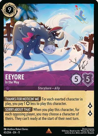 Eeyore - In the Way (45/204) Winterspell (Cold Foil)