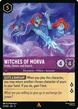 Witches of Morva - Orddu, Orwen, and Orgoch (57/204) Winterspell (Cold Foil)