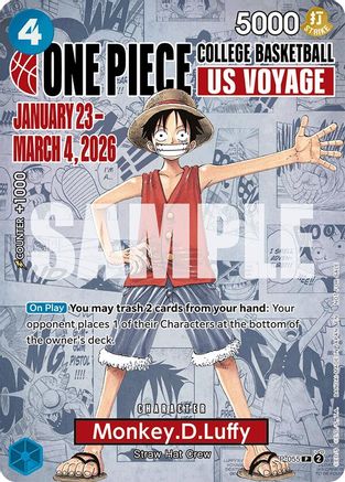 Monkey.D.Luffy (055) (College Basketball US Voyage) [One Piece Promotion Cards] Promo