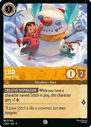 Lilo - Snow Artist (2/204) Winterspell (Non-Foil)