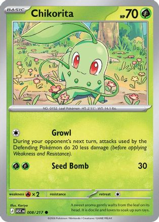 Chikorita 008 [ME Ascended Heroes] (Reverse Holofoil)