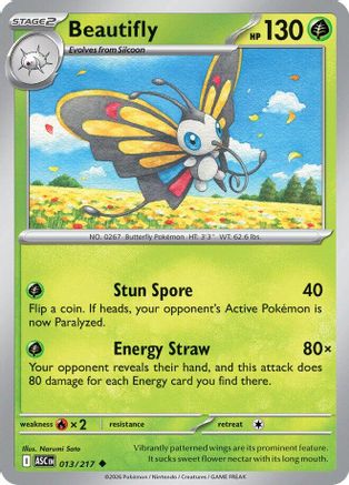 Beautifly 013/217 [ME Ascended Heroes] (Reverse Holofoil)