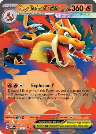 Mega Charizard Y ex 022/217 [ME Ascended Heroes] (Holofoil)