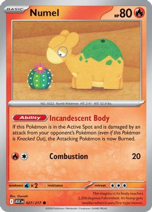 Numel 027/217 [ME Ascended Heroes] (Reverse Holofoil)