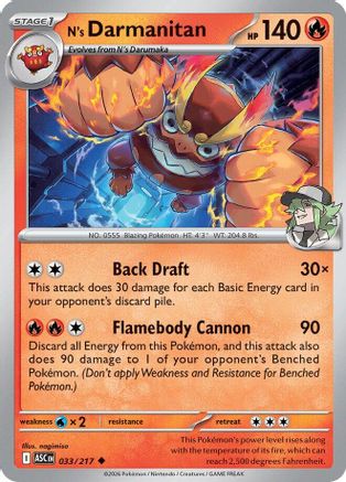 N's Darmanitan 033 [ME Ascended Heroes] (Reverse Holofoil)