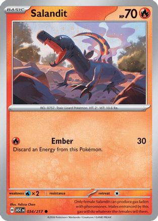 Salandit 034 [ME Ascended Heroes] (Reverse Holofoil)