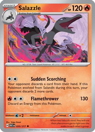 Salazzle 035/217 [ME Ascended Heroes] (Reverse Holofoil)