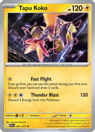 Tapu Koko 067 [ME Ascended Heroes] (Reverse Holofoil)