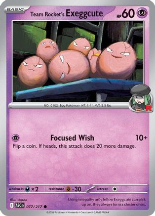 Team Rocket's  exeggcute 077 [ME Ascended Heroes] (Reverse Holofoil)