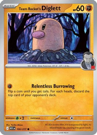Team Rocket's Diglett 100 [ME Ascended Heroes]