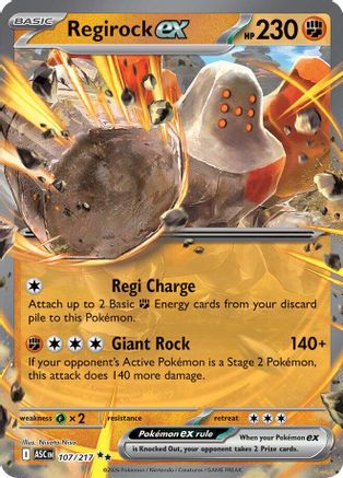 Regirock ex 107 [ME Ascended Heroes] (Holofoil)