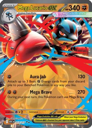 Mega Lucario ex 113 [ME Ascended Heroes] (Holofoil)