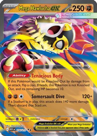 Mega Hawlucha ex 116/217 [ME Ascended Heroes] (Holofoil)