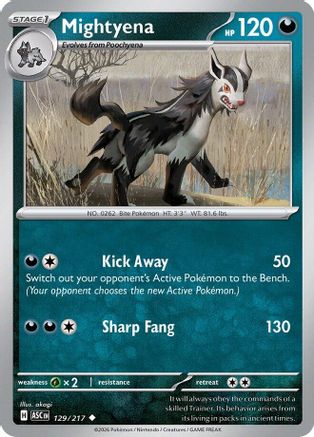 Mightyena 129/217 [ME Ascended Heroes] (Reverse Holofoil)