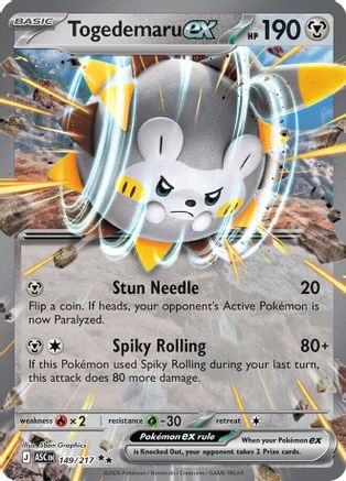 Togedemaru ex 149 [ME Ascended Heroes] (Holofoil)