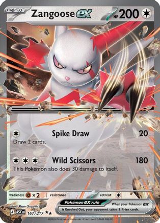 Zangoose ex 167 [ME Ascended Heroes] (Holofoil)