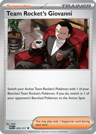 Team Rocket's Giovanni 204 [ME Ascended Heroes] (Reverse Holofoil)