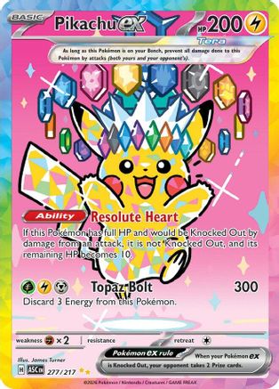 Pikachu ex 277/217 [ME Ascended Heroes] (Holofoil)