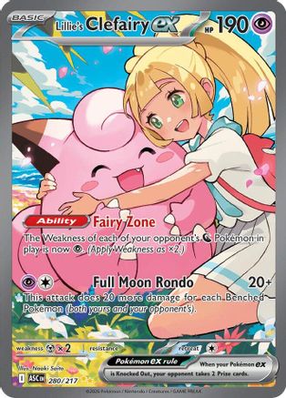 Lillie's Clefairy ex 280/217 [ME Ascended Heroes] (Holofoil)