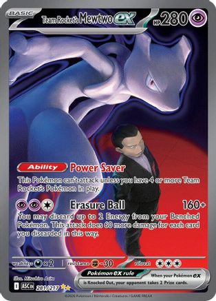 Team Rocket's Mewtwo ex 281/217 [ME Ascended Heroes] (Holofoil)