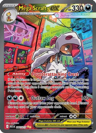 Mega Scrafty ex 285/217 [ME Ascended Heroes] (Holofoil)