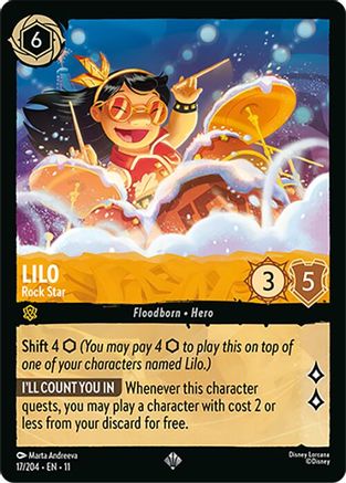 Lilo - Rock Star (17/204) Winterspell (Non-Foil)