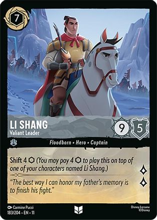 Li Shang - Valiant Leader (183/204) Winterspell (Cold Foil)