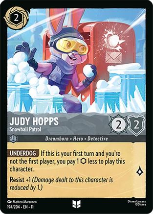 Judy Hopps - Snowball Patrol (194/204) Winterspell (Cold Foil)