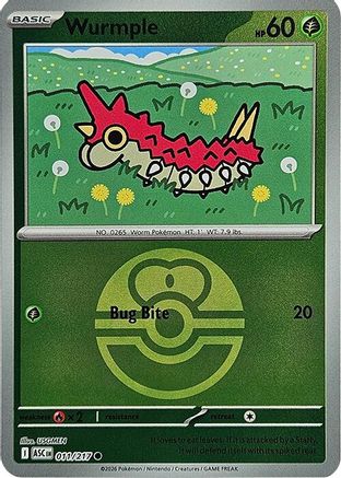 Wurmple (Love Ball) 011 [ME Ascended Heroes] (Reverse Holofoil)