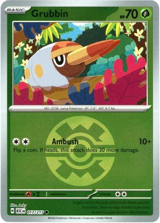 Grubbin (Quick Ball) 017 [ME Ascended Heroes] (Reverse Holofoil)