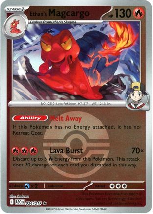 Ethan's Magcargo (Poke Ball) 024/217 [ME Ascended Heroes] (Reverse Holofoil)