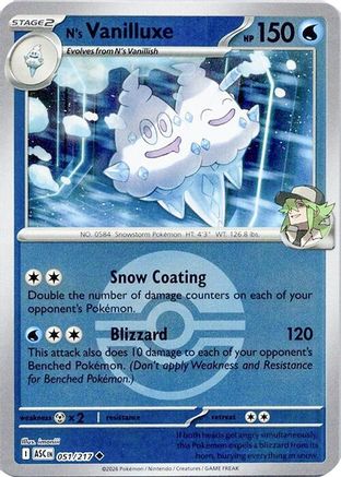 N's Vanilluxe (Poke Ball) 051 [ME Ascended Heroes] (Reverse Holofoil)
