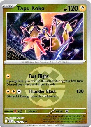 Tapu Koko (Quick Ball) 067 [ME Ascended Heroes] (Reverse Holofoil)